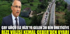 Çay göçü ile Rize’ye gelen 30 bin kişiye validen uyarı