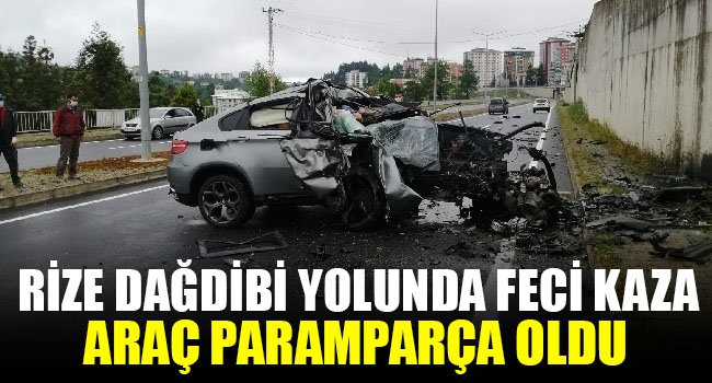 Rize’de Trafik kazası faciadan dönüldü