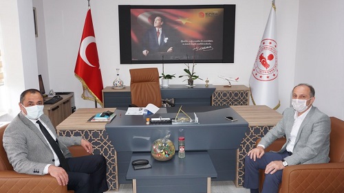 Rize İl Milli Eğitim Müdürü Engin Emen’den İl Nüfus ve Vatandaşlık Müdürü Enes Tüfekçi’ye ziyaret
