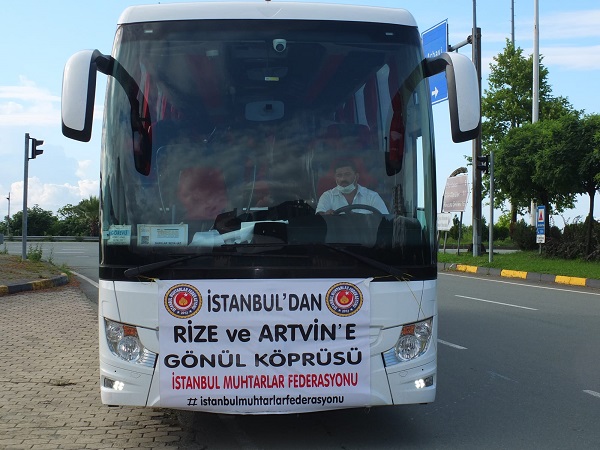 İstanbul’dan Rize ve Artvin’e Gönül Köprüsü Ötöbüsü Rize’de