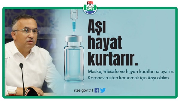 Vali Çeber Rizelileri Aşı Olmaya Davet Etti