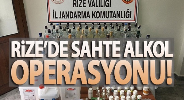 Rize’de sahte alkol operasyonu: 1 gözaltı