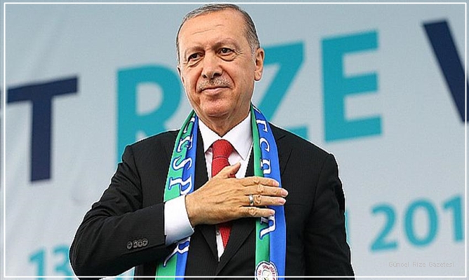 Cumhurbaşkanı Erdoğan Cuma Günü Rize’de