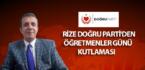 RİZE DOĞRU PARTİ ‘DEN ÖĞRETMENLER GÜNÜ KUTLAMASI