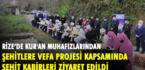 Rize’de Şehit Kabirleri Ziyaret edildi