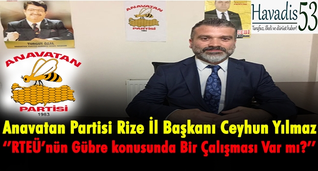 RTEÜ’nün Gübre konusunda Bir Çalışması Var mı?