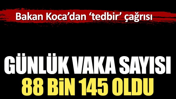 Sağlık Bakanlığı vaka tablosunu açıkladı