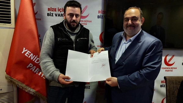 Yeniden Refah Partisi İkizdere İlçe Başkanlığına Ekşi Atandı