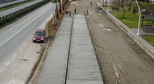 Rize sahilindeki bisiklet yolu 6 kilometre daha uzuyor