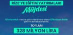 RİZE’NİN EĞİTİM YATIRIM BÜTÇESİ 328 MİLYON LİRAYA ÇIKARILDI
