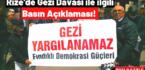 CHP’Lİ KADIOĞLU: “GEZİ YARGILANAMAZ DOĞAYI AĞACI YENİDEN TUTACAĞIZ, DERELERİ KURUTMAYACAĞIZ”