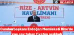 Cumhurbaşkanı Erdoğan Memleketi Rize’de yaş çay taban fiyatını açıkladı