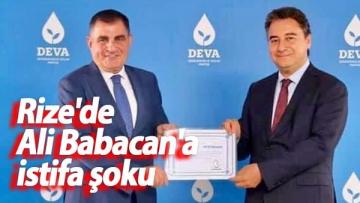 Rize’de Ali Babacan’a istifa şoku