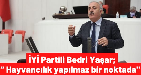 İYİ Partili Bedri Yaşar;” Hayvancılık yapılmaz bir noktada!