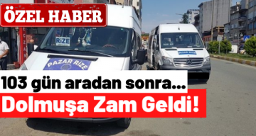 Pazar’da 103 gün arayla dolmuş ücretine zam geldi