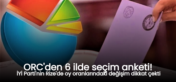 İyi Parti Rize’de oylarını arttırdı! ORC’den 6 ilde seçim anketi!