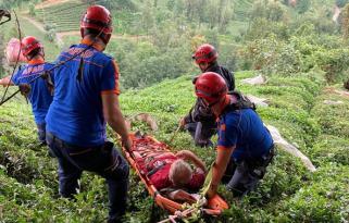 Rize’de Teleferik çarpan vatandaşa 112 ve AFAD müdahale etti