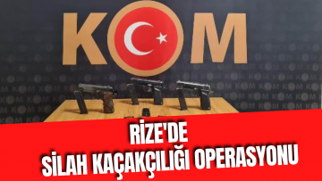 Rize’de silah kaçakçılığı operasyonu