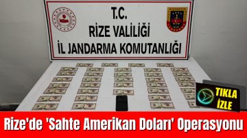 Rize’de ‘Sahte Amerikan Doları’ Operasyonu