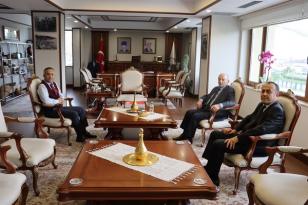 Vali Başar ve POMEM Müdürü Üngör’den Vali Çeber’e Ziyaret