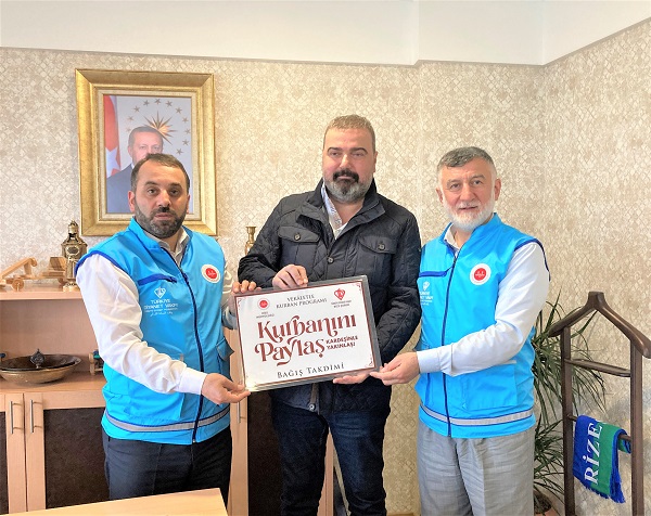 ÇAYKUR RİZESPOR’DAN TVD’NİN VEKALETLE KURBAN BAĞIŞINA DESTEĞİ