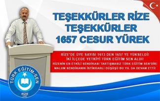 BAŞKAN KÖSEOĞLU : ”1657 İNANMIŞ, ADANMIŞ, CESUR YÜREĞE SELAM OLSUN!”