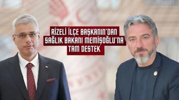 Başkan Durmuş’tan Rizeli Bakan Memişoğlu’na Tam Destek